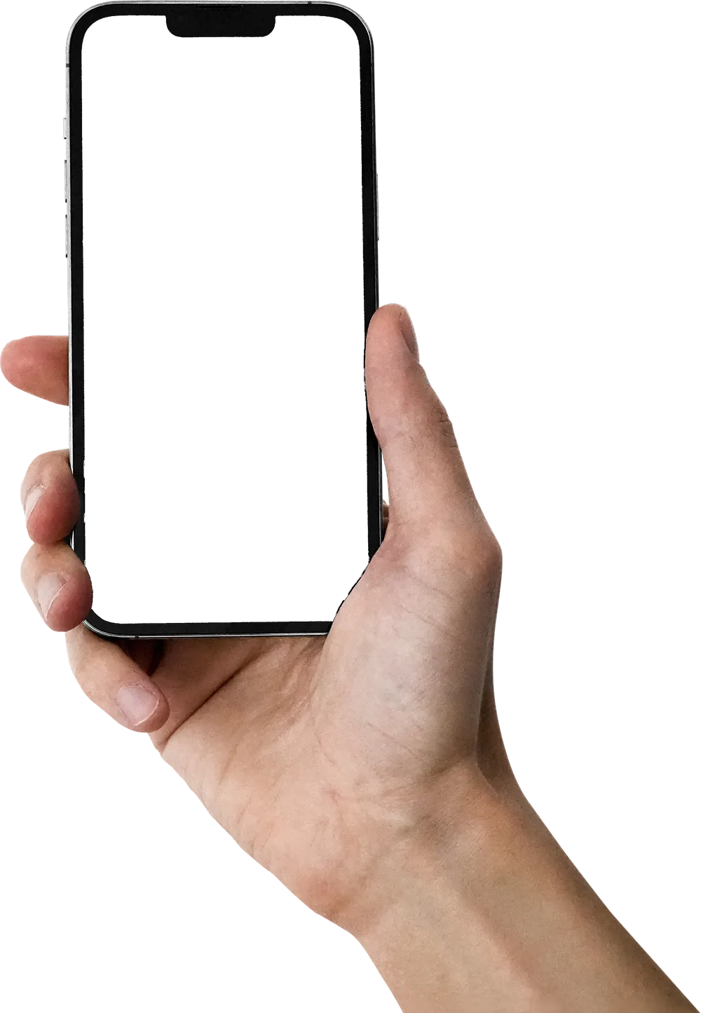 Hand holding a phone playing a creator video